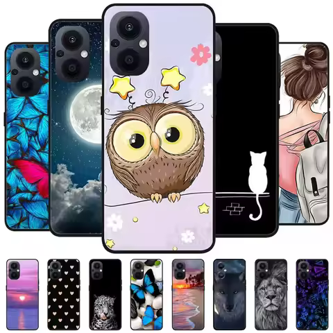 Case For OPPO Reno 7 8 Lite 5G Covers Soft Silicon Lion Wolf TPU Phone Cover for Oppo Reno7 Z 5G Ren