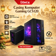 GAMEN Casing PC Tempered Glass Gaming Case Support Micro ATX Mini ITX Transparan Case Slot Komponen