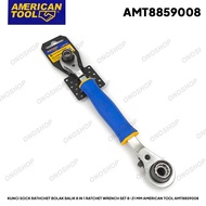 8 in 1 Ratchet Wrench Set 8-21 mm American Tool AMT8859008