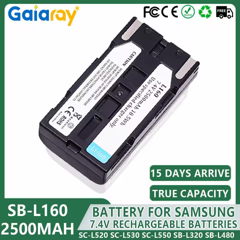 2500mAH SB-L160 SB-L320 SB-L480 Rechargeable Battery for Samsung SC-L520 SC-L530 SC-L550 SB-L110A SB