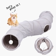 Cat Tunnel for Indoor Cats, with Play Ball S-Shape Collapsible Cat Play Tube Toys, S-Shaped Tunnel f