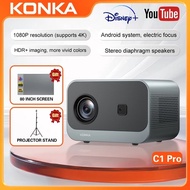 C1PRO Mini Projector Portable Android  Led Projector Home Cinema HD 4K dual WIFI Bluetooth Large Scr