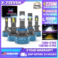 X-7SEVEN USA Quality 3-Year Warranty 220W 50000LM CANBUS Car LED Headlight Bulb H4 H11 HB3 H7 H1 HB4