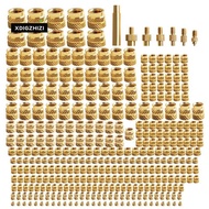3D Printer Hot Melt Heat Knurled Embed Brass Insert  M2/M2.5/M3//M5/M6 345pcs W/7pcs Heat-Set Insert