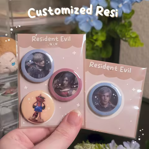 Resident Evil 2 Leon Kennedy Pins RE2 Cosplay Accessories Anime Game Brooches Mix & Match Collectibl