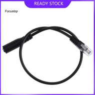FOCUS 30cm 35mm Smartphone Headset to RJ9 Plug Converter Adapter Cable for Telephone