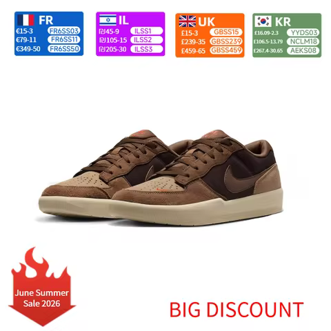 Nike SB Force 58 Unisex Skateboarding Shoes Durable Suede Upper Classic Retro Skate & Casual Wear Co