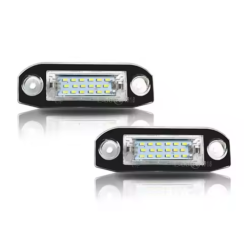 L16A-2Pcs White LED Light Error Free Number License Plate Lights For Volvo S80 XC90 S40 XC60 S60 C70
