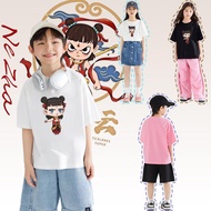 THE Animated movies Ne Zha tshirt printed for kids unisex boys and girls 100-150cm 02