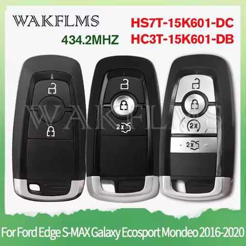 For Ford Edge S-MAX Galaxy KA+ Figo Ranger Ecosport 2016-2020 Smart Key ID49 Chip 434.2MHz HS7T-15K6