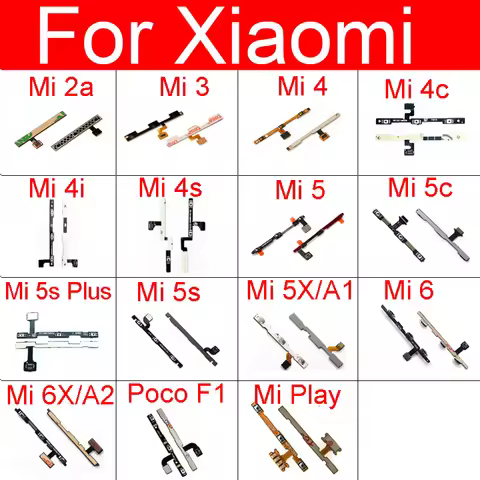 On / Off Power Button & Volume Side Key Flex Cable For Xiaomi Pocophone F1 Mi 6 6X 5s Plus 5X 5C 5 4