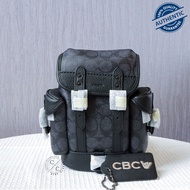 Coach Hitch Backpack 13 In Signature Canvas Charcoal Black