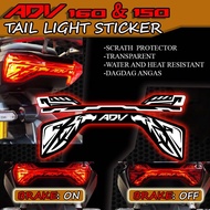 HONDA ADV 160 & 150 TAIL LIGHT STICKER DECALS / ADV 160 & 150 TAIL LIGHT DECALS / HONDA ADV STICKER