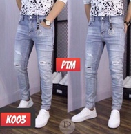 [HCM]Quần jean nam thời trang wash bạc lót vải đen nổi bật MS003 PTMS