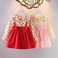 One Year Old Half Baby Toddler Autumn Dress Skirt Girl Baby Clothes Cute Floral Dress 2 Girl Dress 3