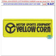 INDONESIAN YELLOW CORN LOGO/BET EMBLEM EMBROIDERY PATCH B-A47