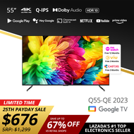 PRISM+ Q55 Quantum Edition [2023 Model] | 4K Google TV | 55 inch | Quantum Colors | Google Playstore | Inbuilt Chromecast | HDR10 | IPS Panel | ZeroBezel | 4K Netflix &amp; Youtube