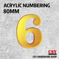Acrylic House Numbering Letter (0-9) 80mm