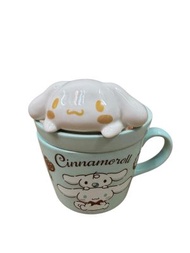 sunart - Cinnamoroll 立體連蓋陶瓷杯 4942423278832(平行進口)