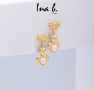 Ina B. Designs - The Izetta - US 10K Gold Drop Earrings Non-Tarnish Hypoallergenic