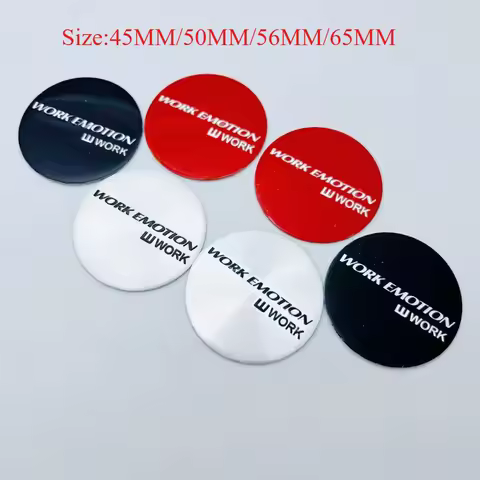 4pcs 45mm 50mm 56mm 65mm W Work Emotion Logo Emblem Badge Car Stickers Car Wheel Center Caps Hubcaps