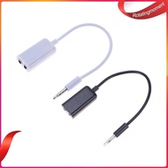 ❤ RotatingMoment  3.5 mm Jack Headphone Earphone Audio Cable Micphone Y Splitter Adapter 1 Female to 2 Male Lovers Earphone Cord for Laptop PC New