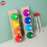 PINOU 8 Notes Music Bells, Wooden Montessori Percussion Instrument Children Toys, Musical Instrument