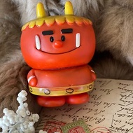 古董復古日本銀行企業娃娃存錢筒儲金箱怪獸玩具