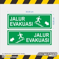 DIRECTION SIGN GUIDE SIGN EVACUATION ROUTE SIGN K3 STAIRS 10 X 30 | PATUHI CM SAFETY K3 DIRECTION SI