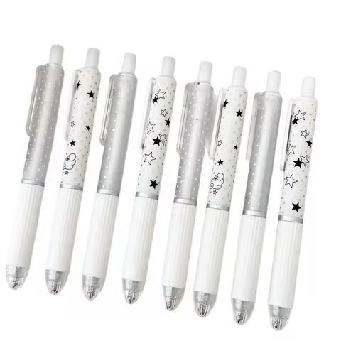 Student pen for exam practice, ST-tip black gel pen set, original star-tip pen, ins-style star retra