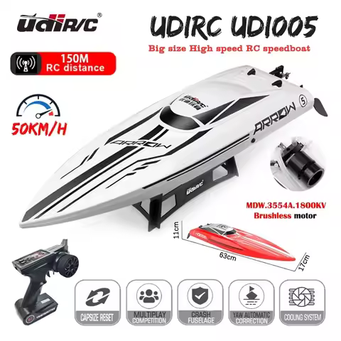 UdiRC UDI005 RC Boat 2.4GHz 50Km/H High Speed Waterproof Radio Control Boat Brushless RC Speedboat P