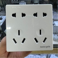 Gaston Germin 86x86 power outlet 2 round pins + 3 flat pins
