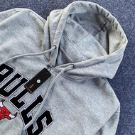 Chicago Bulls Big Logo Bordir Hoodie Pria Jaket Cowok Kulitas Premium Full Tagwash