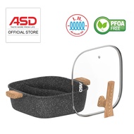 ASD 30cm Premium Induction 6.0L Square Die Cast "YUAN YANG" Steam Boat - HP28SB-SQ / HP28SB-SQ-WH