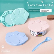 Portable Silicone Dog Cat Canned Lid 3 Ring Food Sealer Spoon Pet Food Cover Storage Fresh keeping Lids Bowl Dog Accessories
