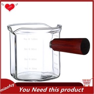 [OnLive] Wood Handle Glass Espresso Measuring Cup Coffee Supplies 120Ml