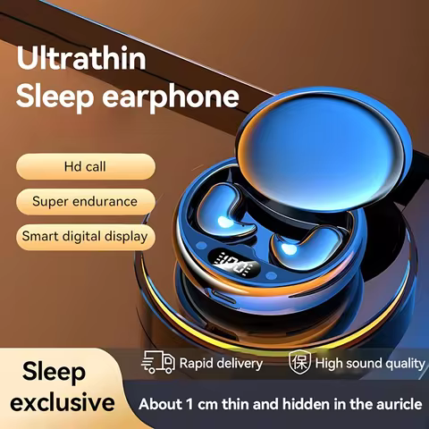 Original Sleep Headphone Bluetooth Wireless Earpods Sports Stereo Noise Canceling Earphone Microphon