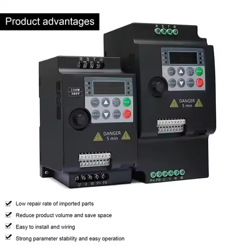 VFD 0.75/1.5/2.2KW 3/4KW Frequency Inverter 380V 220V 3Phase Output Frequency Converter Variable Fre