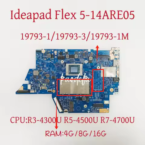 19793-1 19793-3 19793-1M Mainboard For Ideapad Flex 5-14ARE05 Laptop Motherboard CPU:R3-4300U R5-450