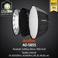 Godox Softbox AD-S85S Silver Parabolic 85cm. With Grid - Godox Mount - For AD300Pro ML30 ML60 ML60II