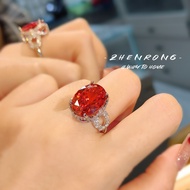 8 Carat Ánh Sáng Sang Trọng Fanta Thời Trang Chim Bồ Câu Trứng Vòng Màu Đỏ lựu