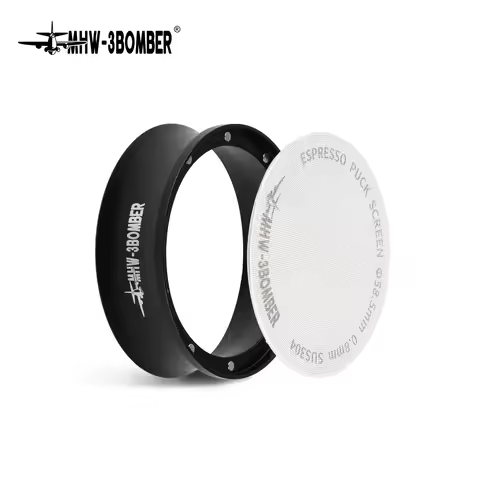 MHW-3BOMBER Magnetic Dosing Funnel with Puck Screen 51/53/58mm Universal Dosing Ring Espresso Machin
