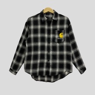 Kemeja flanel lengan panjang pria carhartt veterano second