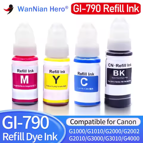 GI-790 790 GI790 Refill Ink Dye Ink for Canon PIXMA G1000 G1010 G2000 G2002 G2010 G3000 G3010 G4000 