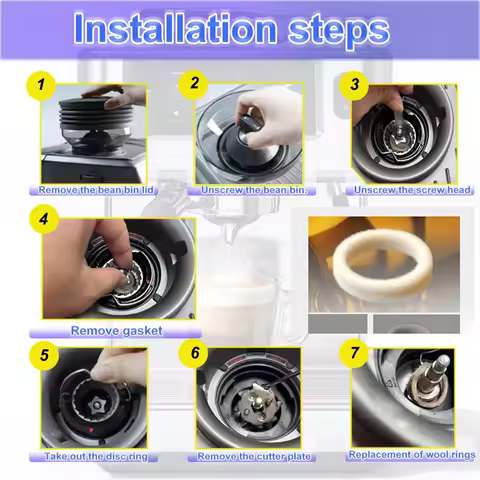 A07R Felt Washer Set Of 6 Replacement For Breville Espresso Machines-Grinder Parts For Models BES870