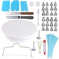 Decorating Set Spatula Baking Tools Decor Turntable Decor Set Turntable 40 Cake Cream Bag AH88