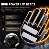 Car Finger Gesture Light With Remote Control Middle Finger Led Light For Auto Rear Window Hand Gestu