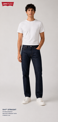 Levi’s 514 Straight Fit Premium Denim Jeans | Dark Blue | Waist 30–36 | Brand New with Tags | Mid-Ye