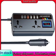 Car Inverter 12V/24V to 220V Car Inverter Converter Fast Charging Ports Portable Automotive Charger 