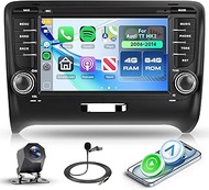 Rimoody 4G + 64G Android Car Radio for Audi TT MK2 2006-2014, 7 Inch Radio with Wireless Carplay And